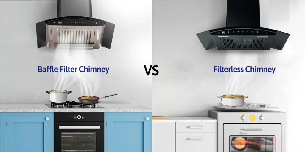 Baffle Filter Vs Filterless Chimney 2