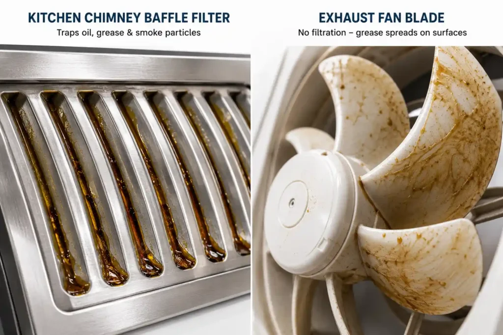 7 Chimney filter vs exhaust fan comparison