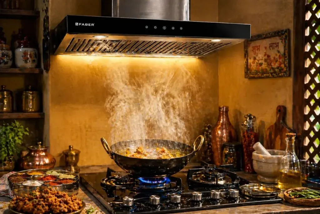 raditional Indian home kitchen