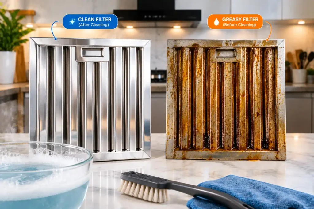 7 Clean vs. Greasy Filter Comparison
