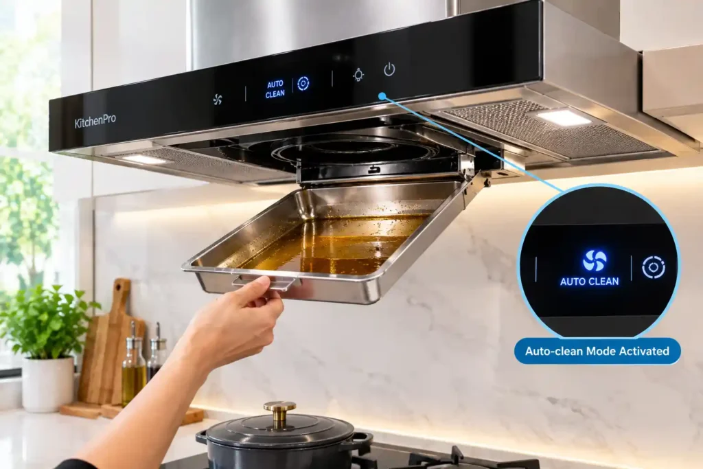 9 Auto-Clean Range Hood Oil Tray Demo